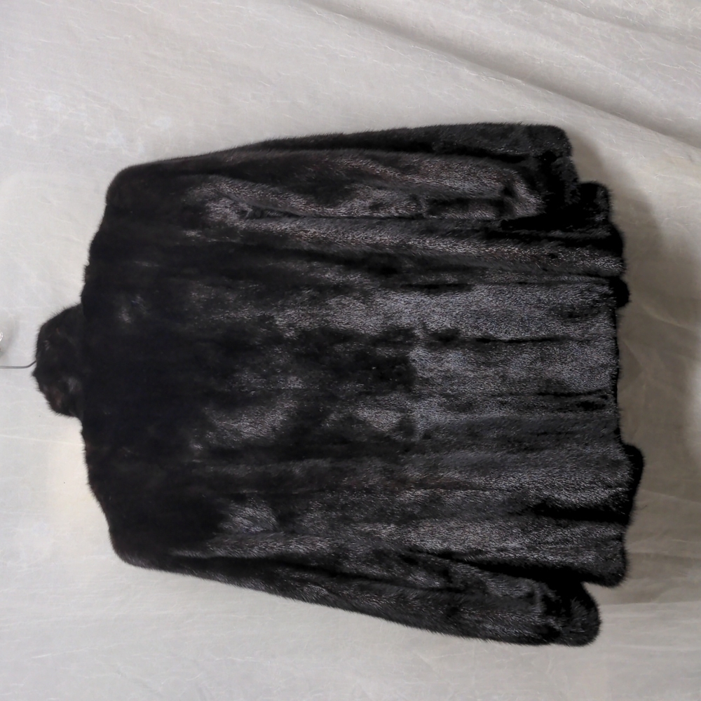 Chocolate Brown Mink Coat Medium Petite Vintage Size Small Made in Texas USA